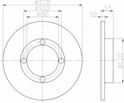 HELLA PAGID 8dd355101851 -  Тормозной диск
